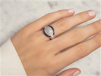  -  - Anello Soprana Donna ZAFFIRO in Oro Diamante 1.13 Ct 10013489 - 10013489